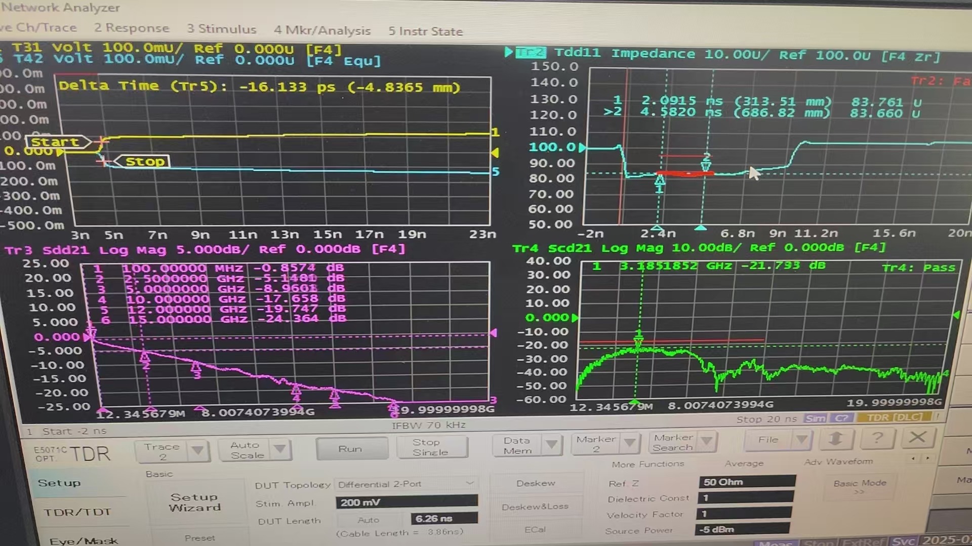 XA25 Cable VNA measurement